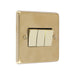 Eurolite Switches Satin Brass Stainless steel 3 Gang Switch - Satin Brass