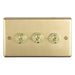 Eurolite Switches Satin Brass Stainless steel 3 Gang Toggle Switch - Satin Brass