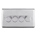 Eurolite Switches Polished Stainless Steel Stainless steel 4 Gang Dimmer - Polished Stainless Steel