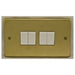 Eurolite Switches Satin Brass Stainless steel 4 Gang Switch - Satin Brass