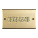 Eurolite Switches Satin Brass Stainless steel 4 Gang Toggle Switch - Satin Brass