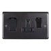 Eurolite Switches Matt Black Stainless steel 45Amp Switch With A Socket - Matt Black