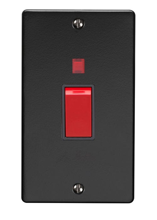 Eurolite Switches Matt Black Stainless steel 45Amp Switch With Neon Indicator - Matt Black