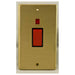 Eurolite Switches Satin Brass Stainless steel 45Amp Switch With Neon Indicator - Satin Brass