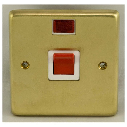 Eurolite Switches Satin Brass Stainless steel 45Amp Switch With Neon Indicator - Satin Brass