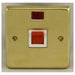 Eurolite Switches Satin Brass Stainless steel 45Amp Switch With Neon Indicator - Satin Brass