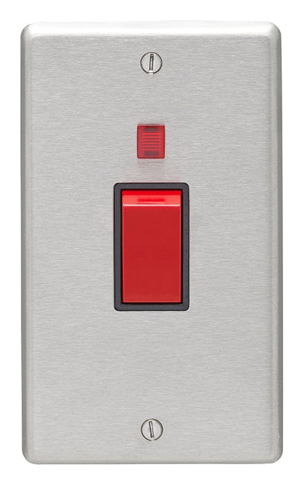 Eurolite Switches Satin Stainless Steel Stainless steel 45Amp Switch With Neon Indicator - Satin Stainless Steel