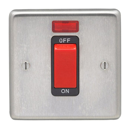 Eurolite Switches Satin Stainless Steel Stainless steel 45Amp Switch With Neon Indicator - Satin Stainless Steel