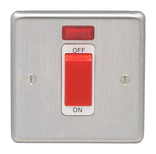 Eurolite Switches Satin Stainless Steel Stainless steel 45Amp Switch With Neon Indicator - Satin Stainless Steel