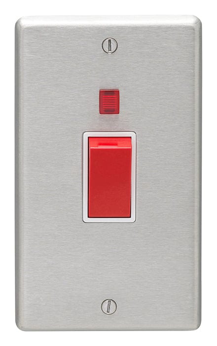 Eurolite Switches Satin Stainless Steel Stainless steel 45Amp Switch With Neon Indicator - Satin Stainless Steel