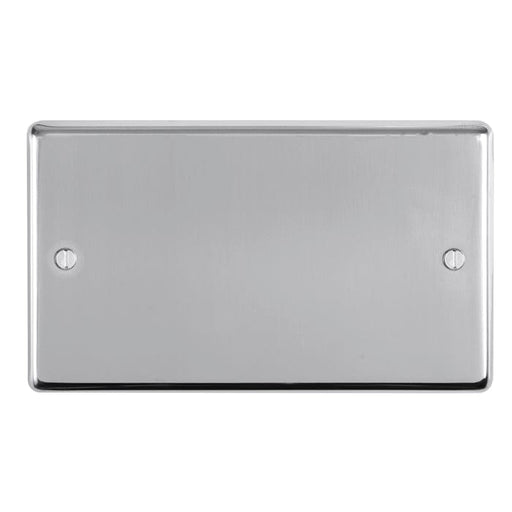 Eurolite Switches Polished Stainless Steel Stainless steel Double Blank Plate - Polished Stainless Steel