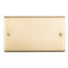 Eurolite Switches Satin Brass Stainless steel Double Blank Plate - Satin Brass