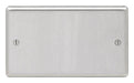 Eurolite Switches Satin Stainless Steel Stainless steel Double Blank Plate - Satin Stainless Steel