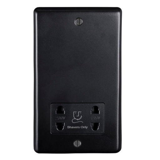 Eurolite Plug Sockets Matt Black Stainless steel Shaver Socket - Matt Black