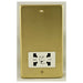 Eurolite Plug Sockets Satin Brass Stainless steel Shaver Socket - Satin Brass