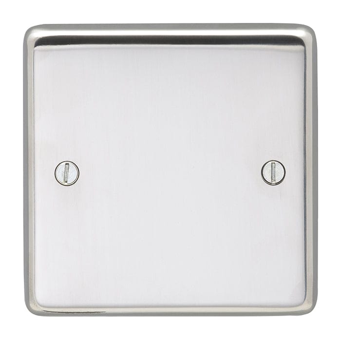 Eurolite Switches Polished Stainless Steel Stainless steel Single Blank Plate - Polished Stainless Steel