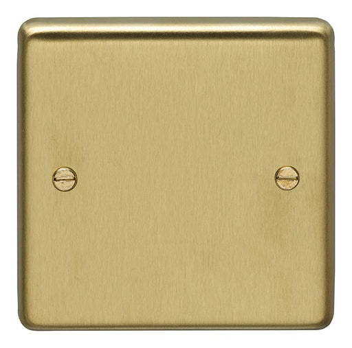 Eurolite Switches Satin Brass Stainless steel Single Blank Plate - Satin Brass