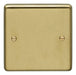 Eurolite Switches Satin Brass Stainless steel Single Blank Plate - Satin Brass