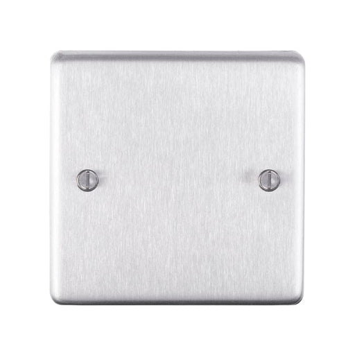 Eurolite Switches Satin Stainless Steel Stainless steel Single Blank Plate - Satin Stainless Steel