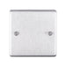 Eurolite Switches Satin Stainless Steel Stainless steel Single Blank Plate - Satin Stainless Steel