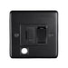 Eurolite Switches Matt Black Stainless steel Switched Fuse Spur - Matt Black