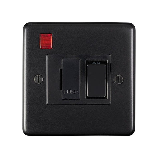 Eurolite Switches Matt Black Stainless steel Switched Fuse Spur - Matt Black