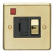 Eurolite Switches Satin Brass Stainless steel Switched Fuse Spur - Satin Brass