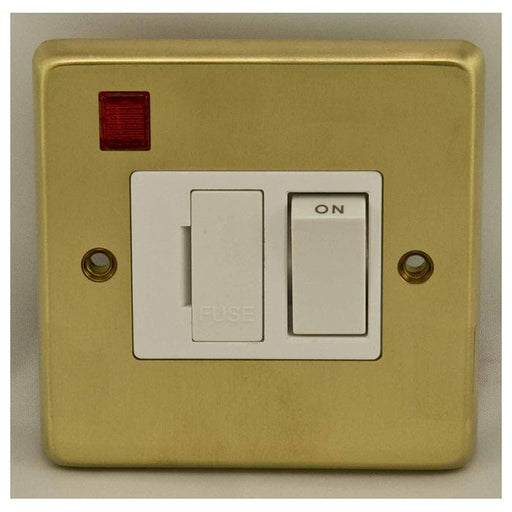 Eurolite Switches Satin Brass Stainless steel Switched Fuse Spur - Satin Brass