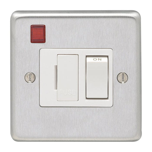 Eurolite Switches Satin Stainless Steel Stainless steel Switched Fuse Spur - Satin Stainless Steel