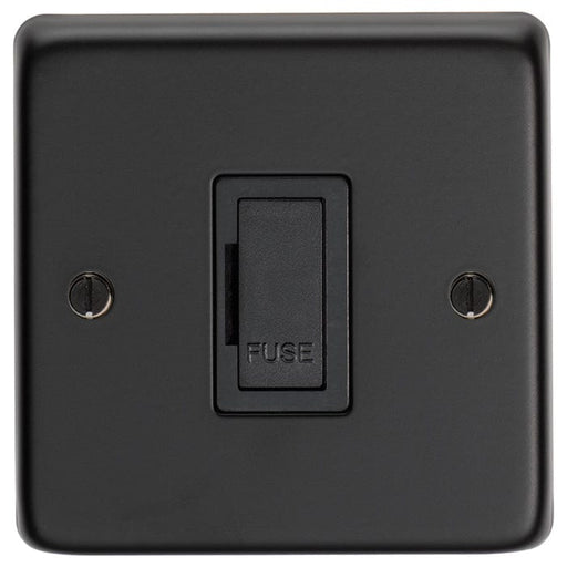 Eurolite Switches Matt Black Stainless steel Unswitched Fuse Spur - Matt Black