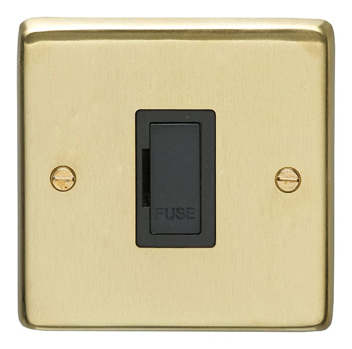 Eurolite Switches Satin Brass Stainless steel Unswitched Fuse Spur - Satin Brass