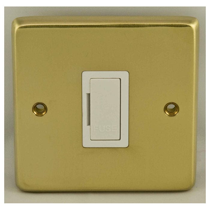 Eurolite Switches Satin Brass Stainless steel Unswitched Fuse Spur - Satin Brass