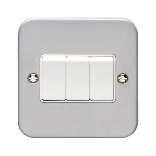 Eurolite Switches Grey Utility 3 Gang Switch - Grey