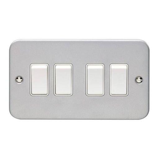 Eurolite Switches Grey Utility 4 Gang Switch - Grey