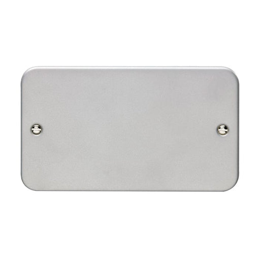 Eurolite Switches Grey Utility Double Blank Plate - Grey