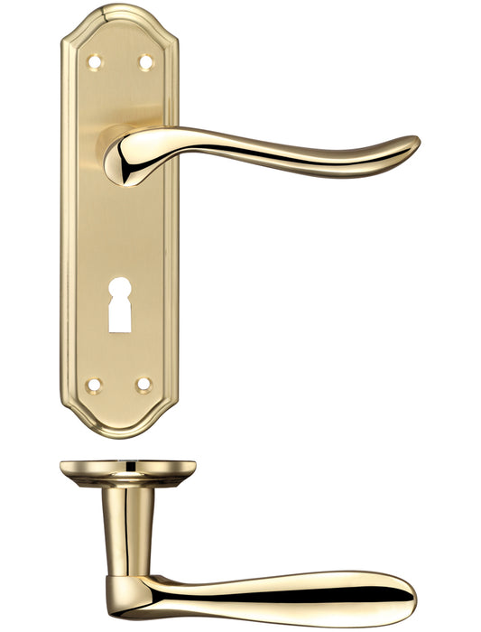 Lincoln Lever Lock Furniture (57mm c/c) - 180 x 48mm