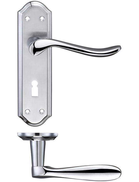 Lincoln Lever Lock Furniture (57mm c/c) - 180 x 48mm