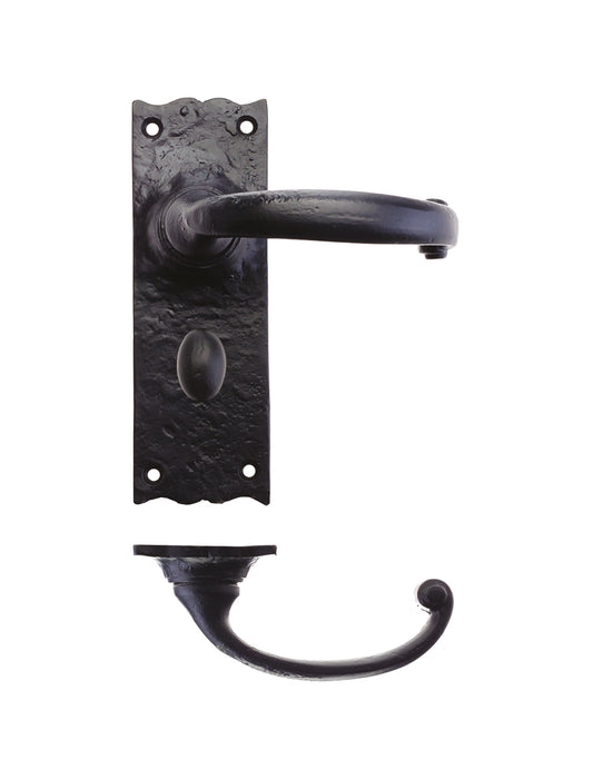 Traditional Lever on Bathroom Backplate - 6"