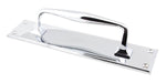 From The Anvil Handles Polished Chrome 300mm Art Deco Pull Handle on Backplate