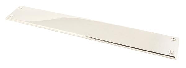 From The Anvil Fingerplates Polished Nickel 425mm Art Deco Fingerplate