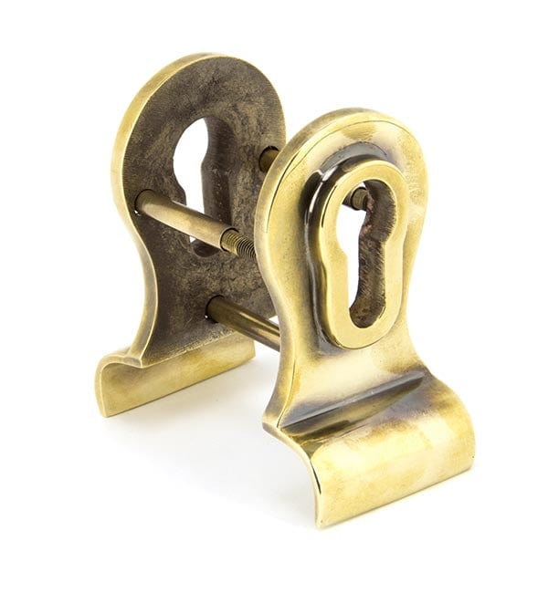 From The Anvil Rim Locks Aged Brass 50mm Euro Door Pull (Back to Back fixings)