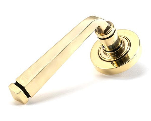 From The Anvil Handles Plain Aged Brass Avon Round Lever on Rose Set (Plain) - Unsprung