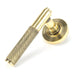 From The Anvil Handles Beehive Aged Brass Brompton Lever on Rose Set (Plain) - Unsprung