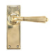 From The Anvil Handles Latch set Aged Brass Hinton Lever on Rose Set