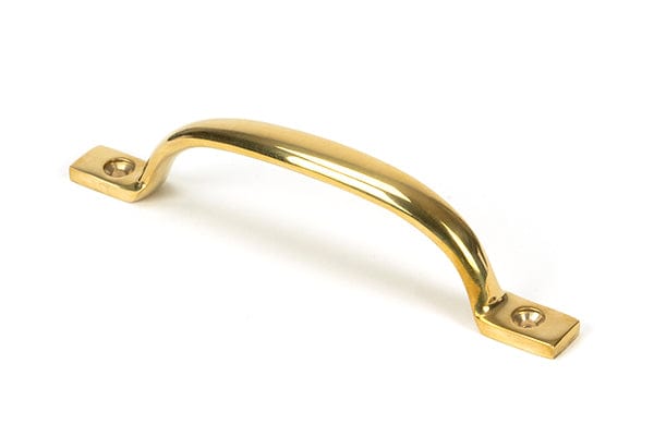 From The Anvil Window Hardware Polished Brass Aged Brass Slim Sash Pull