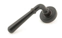 From The Anvil Handles Art Deco Aged Bronze Newbury Lever on Rose Set (Plain) - Unsprung