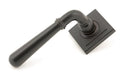 From The Anvil Handles Square Aged Bronze Newbury Lever on Rose Set (Plain) - Unsprung