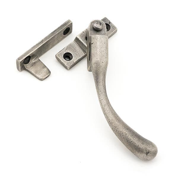 From The Anvil Window Hardware Right Hand Antique Pewter Night-Vent Locking Peardrop Fastener