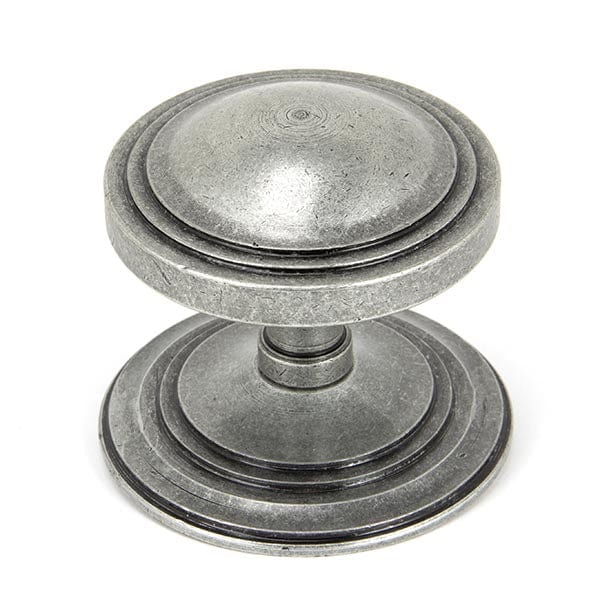 From The Anvil Knobs Pewter Art Deco Centre Door Knob