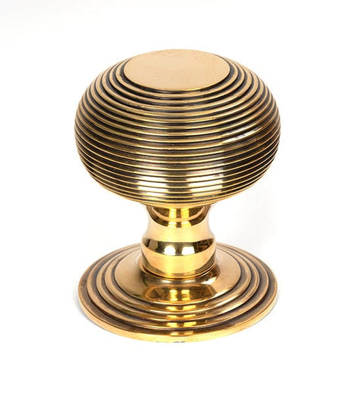 From The Anvil Knobs Aged Brass Beehive Centre Door Knob